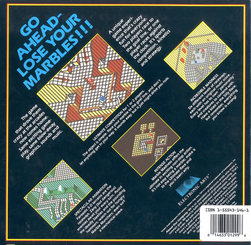 Marble Madness box back