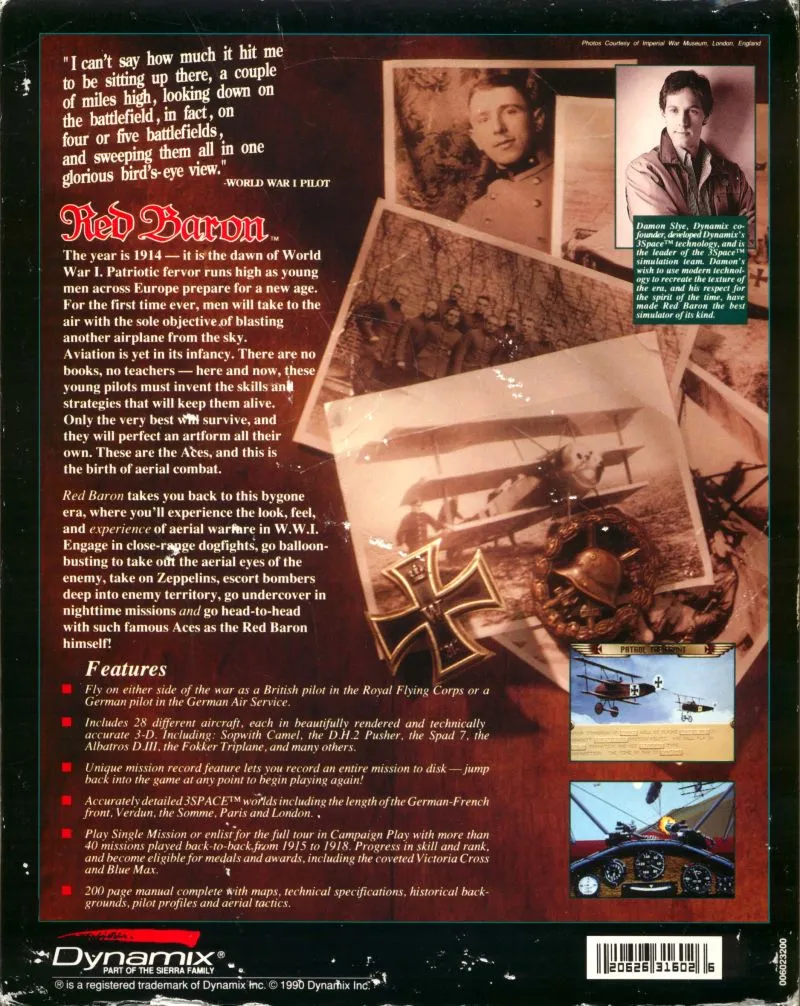 Red Baron box back