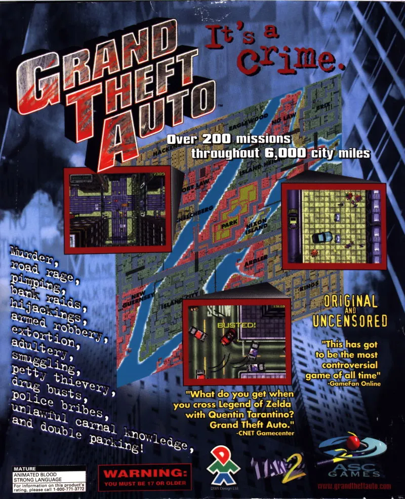 Grand Theft Auto box back
