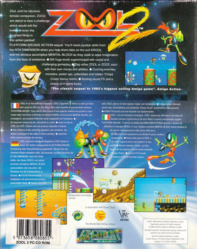 Backdrop artwork for Zool 2