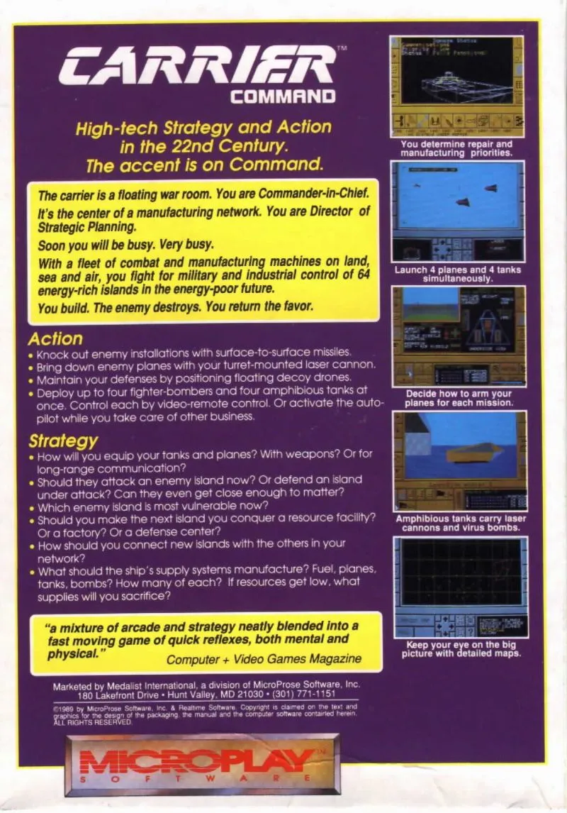 Carrier Command box back