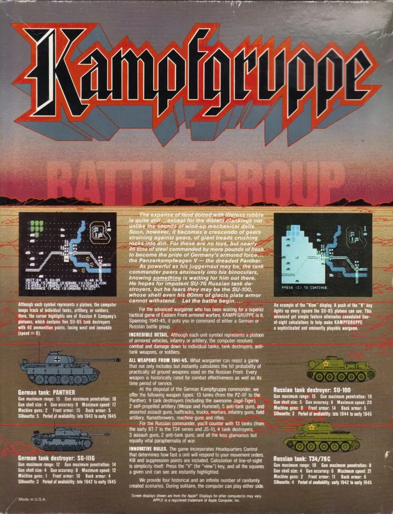 Kampfgruppe box back
