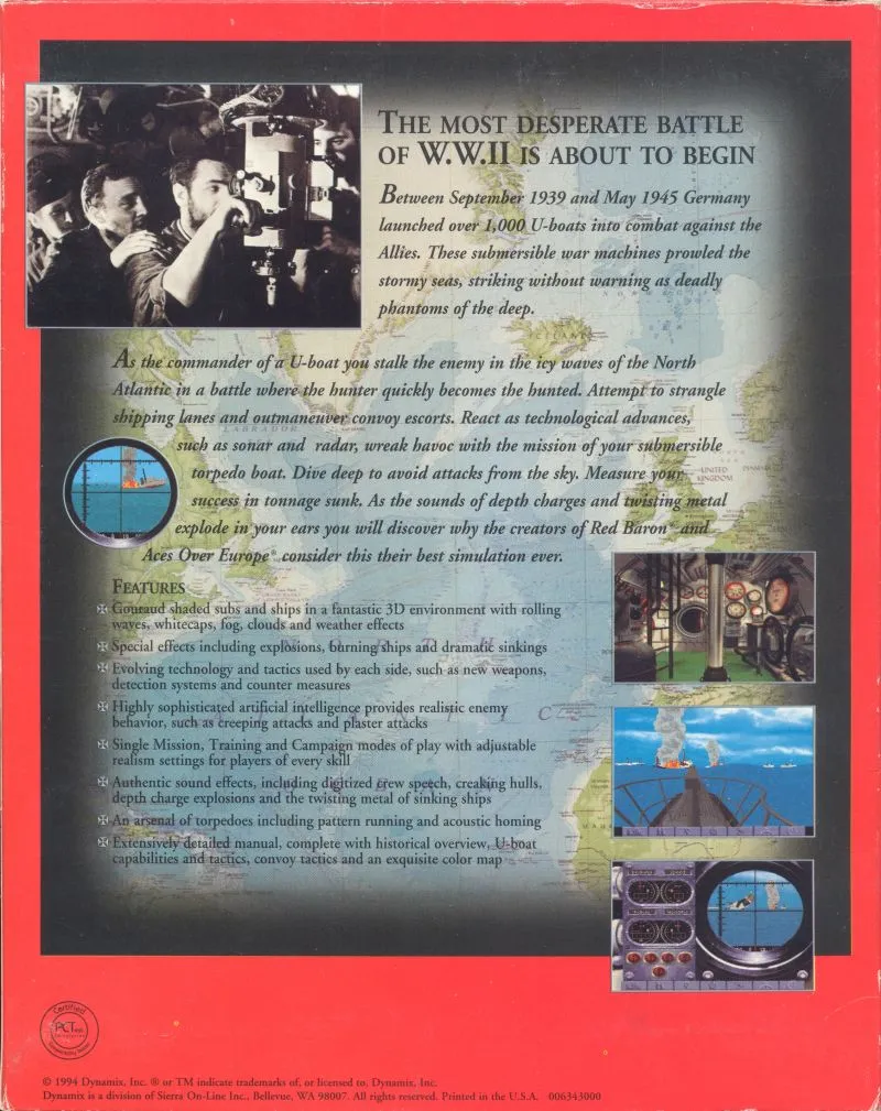 Aces of the Deep box back