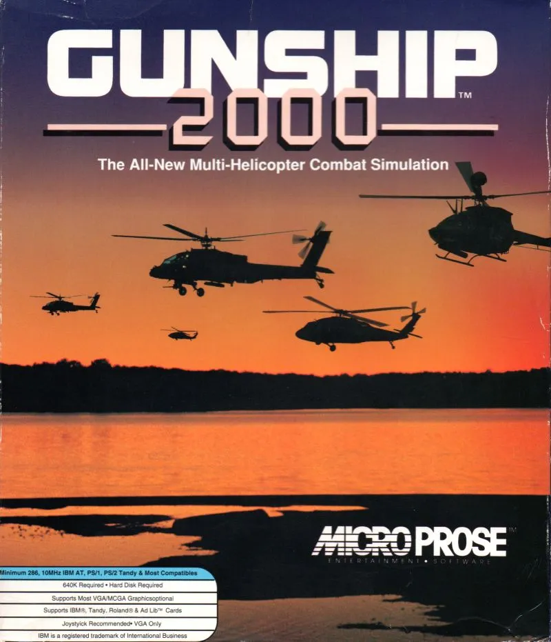 Backdrop artwork for Gunship 2000