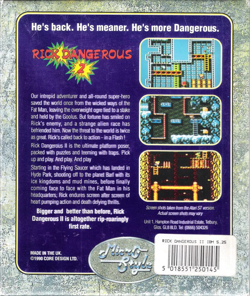 Backdrop artwork for Rick Dangerous 2
