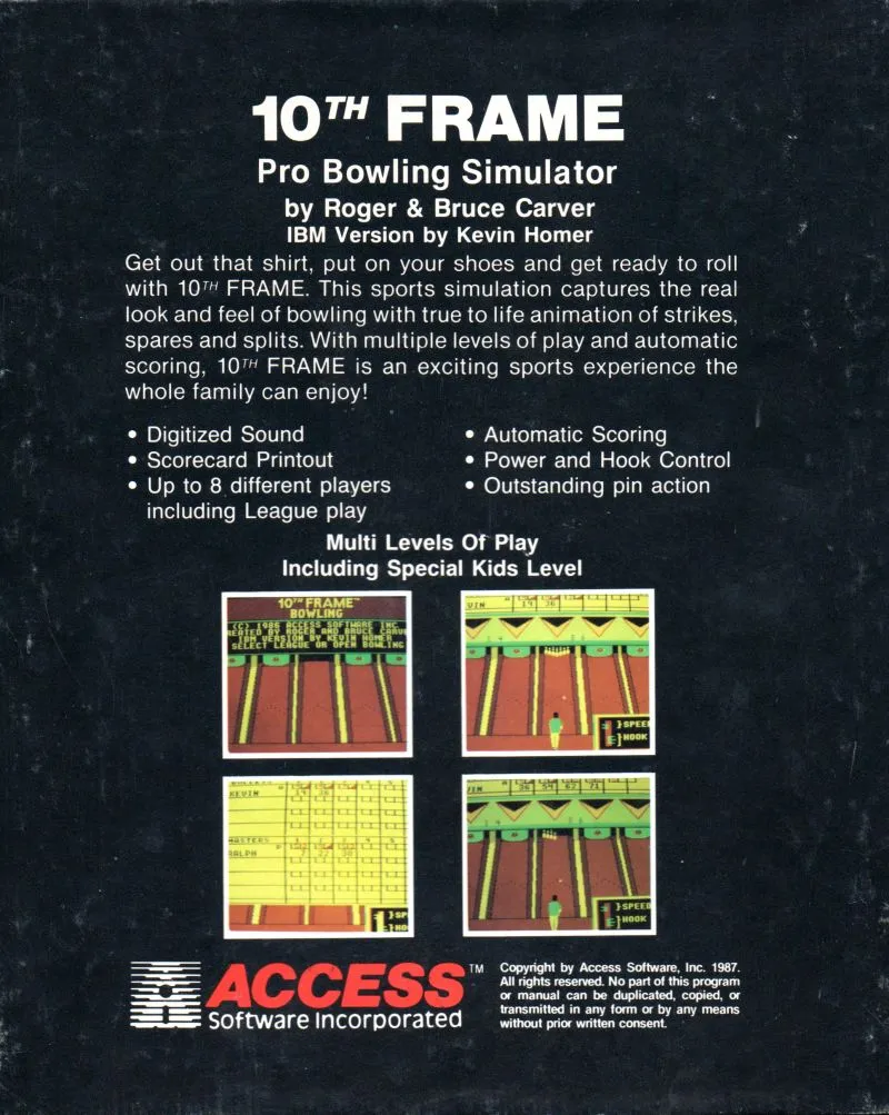 10th Frame box back