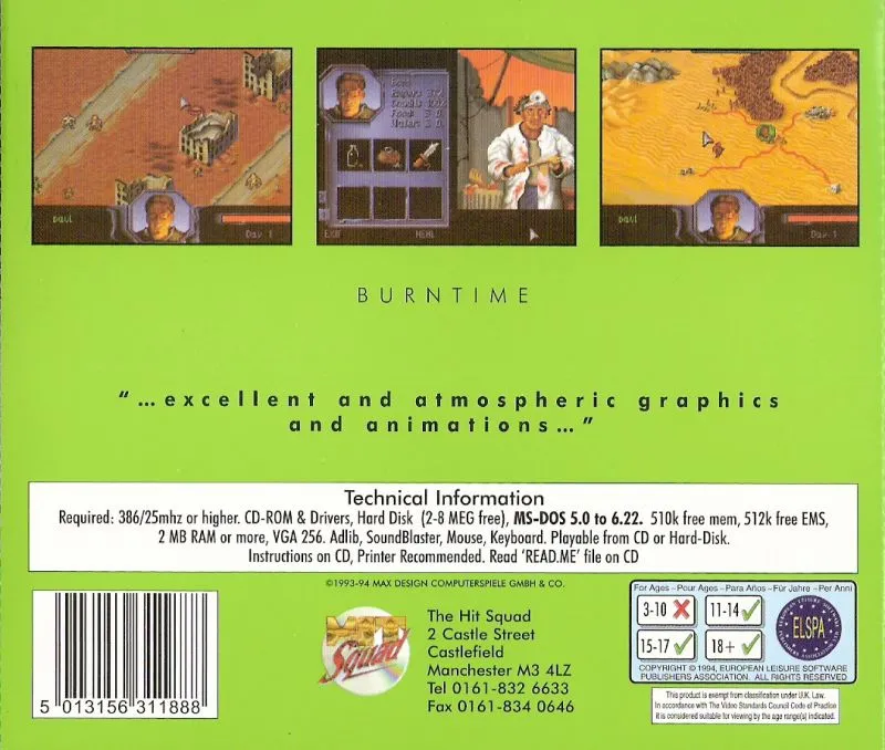 Burntime box back