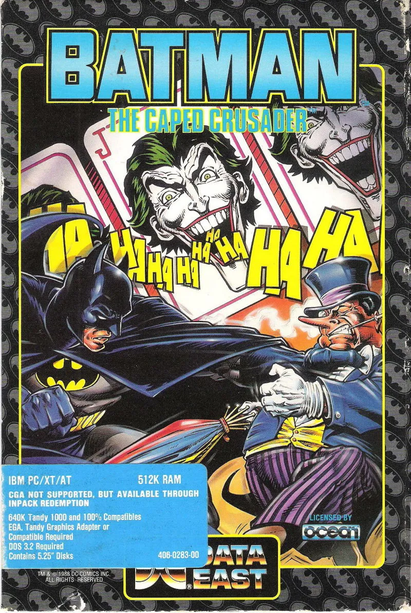 Batman: The Caped Crusader cover art for MS-DOS