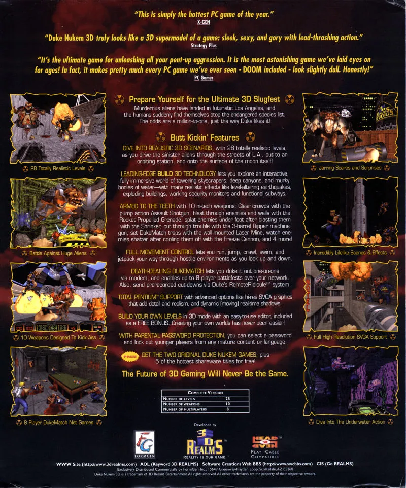 Duke Nukem 3D box back