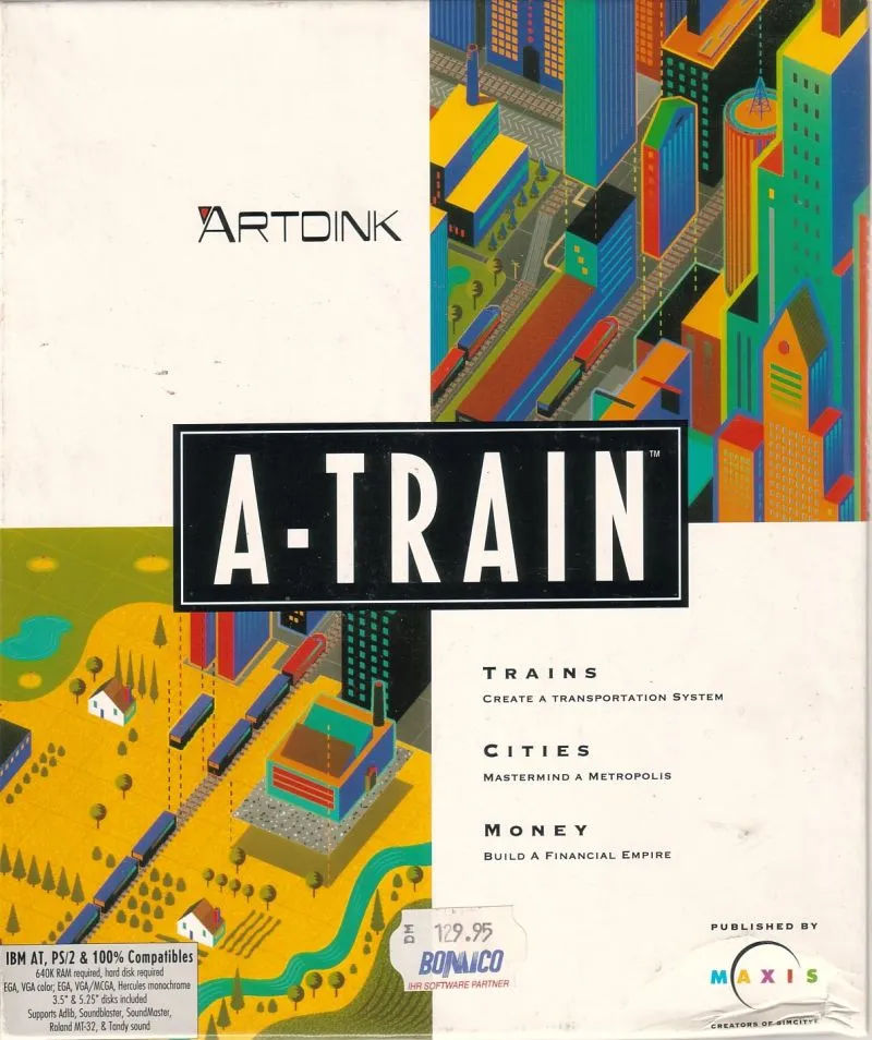 A-Train cover art for MS-DOS