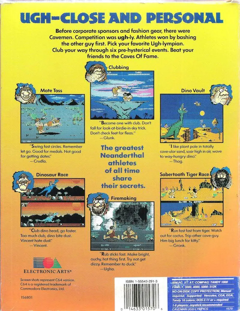 Caveman Ugh-lympics box back