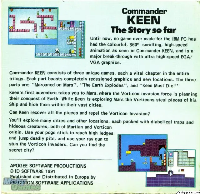Commander Keen 1: Marooned on Mars box back