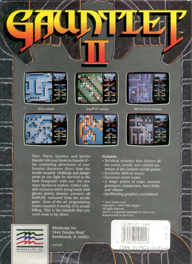 Gauntlet II box back