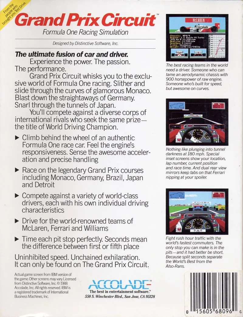 Grand Prix Circuit box back