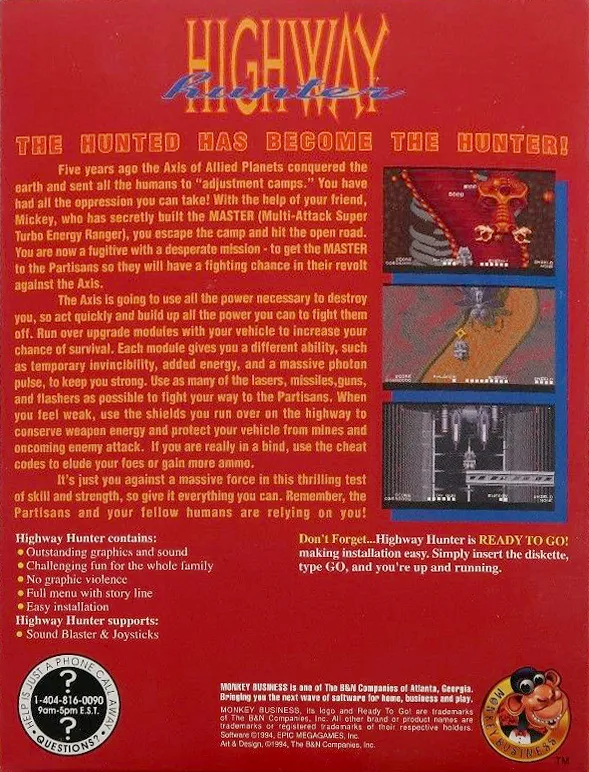 Highway Hunter box back
