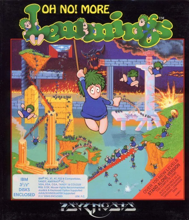 Backdrop artwork for Oh No! More Lemmings