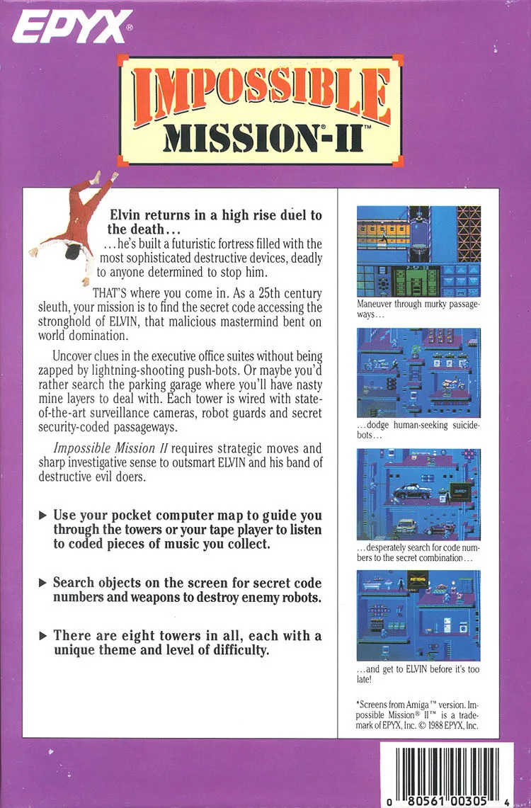 Impossible Mission II box back