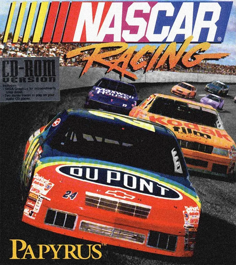 NASCAR Racing cover art for MS-DOS