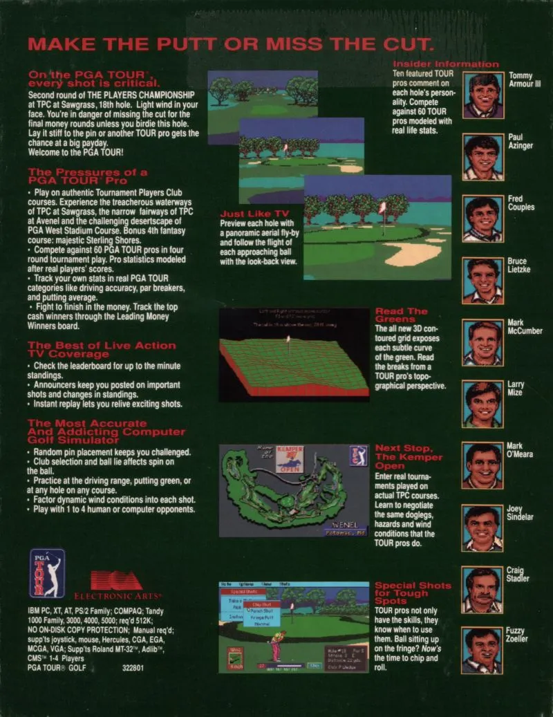 PGA Tour Golf box back