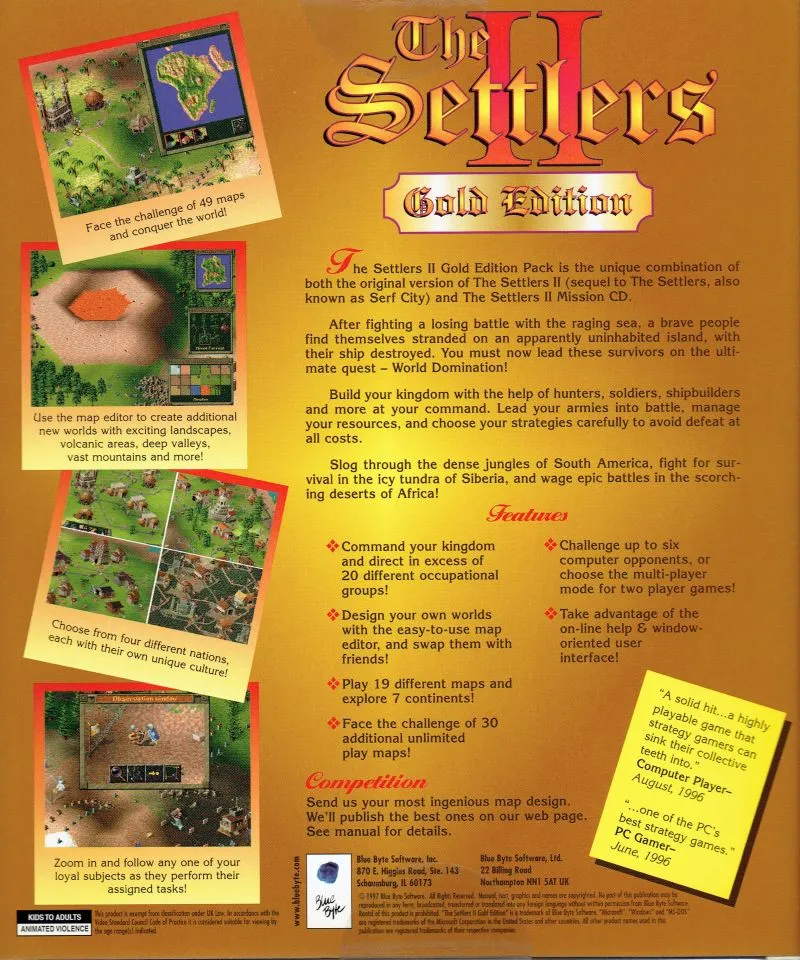 Backdrop artwork for The Settlers II: Veni, Vidi, Vici (Gold Edition)