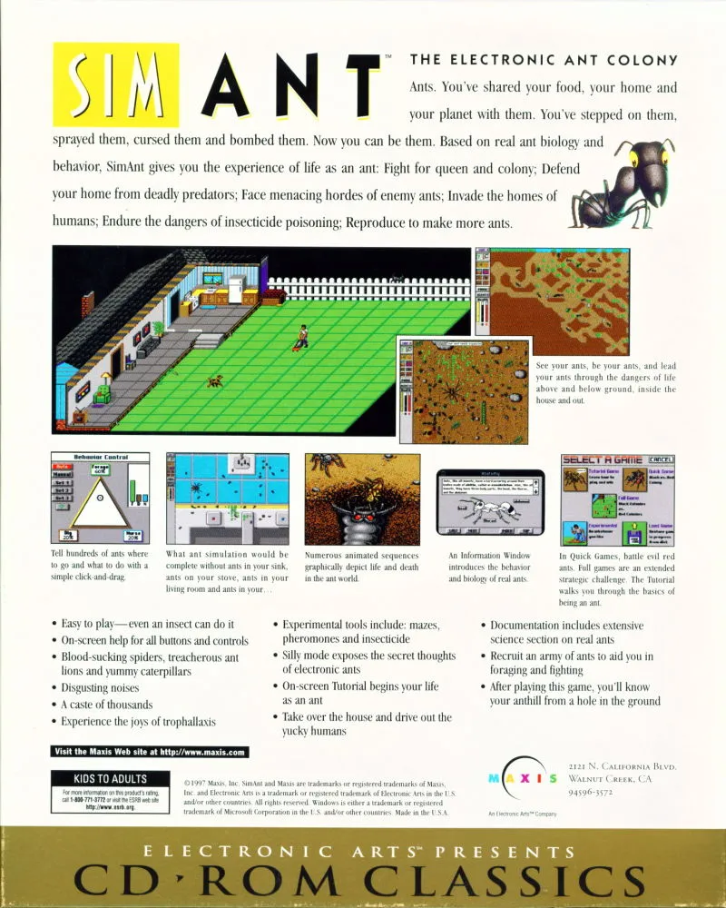 Backdrop artwork for SimAnt: The Electronic Ant Colony