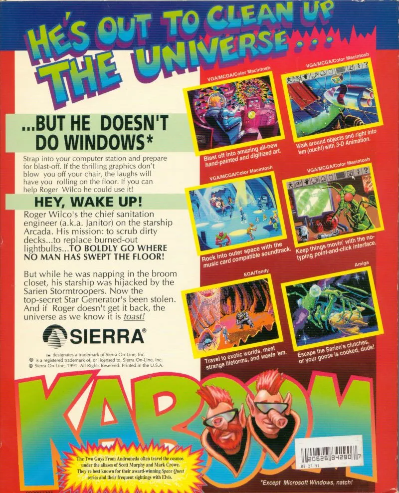 Backdrop artwork for Space Quest I: The Sarien Encounter VGA