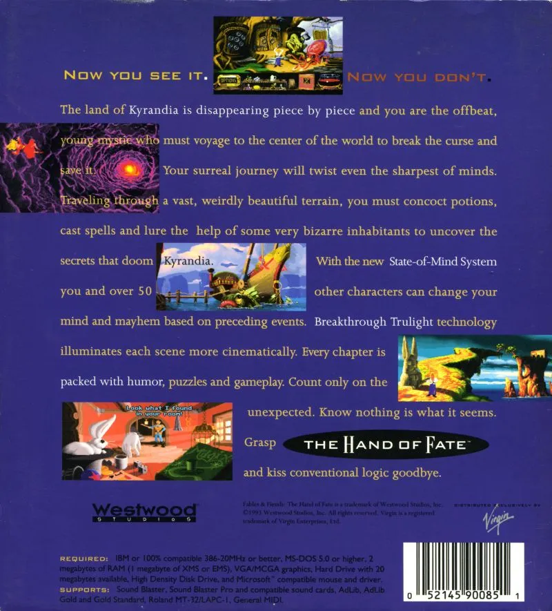 The Legend of Kyrandia: Hand of Fate box back