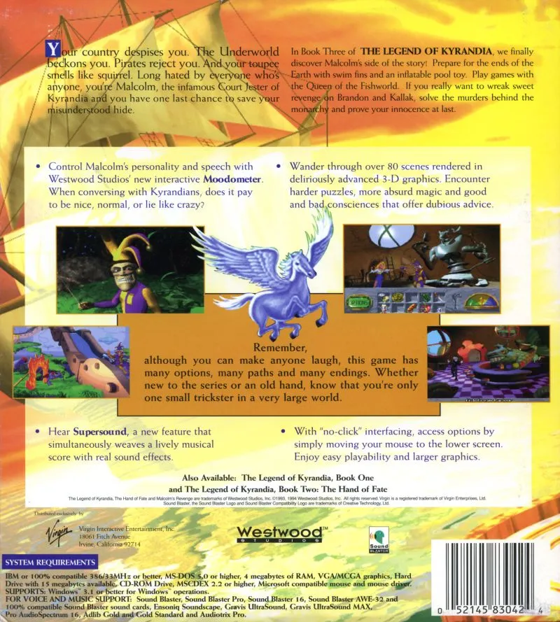 The Legend of Kyrandia: Book 3: Malcolm's Revenge box back