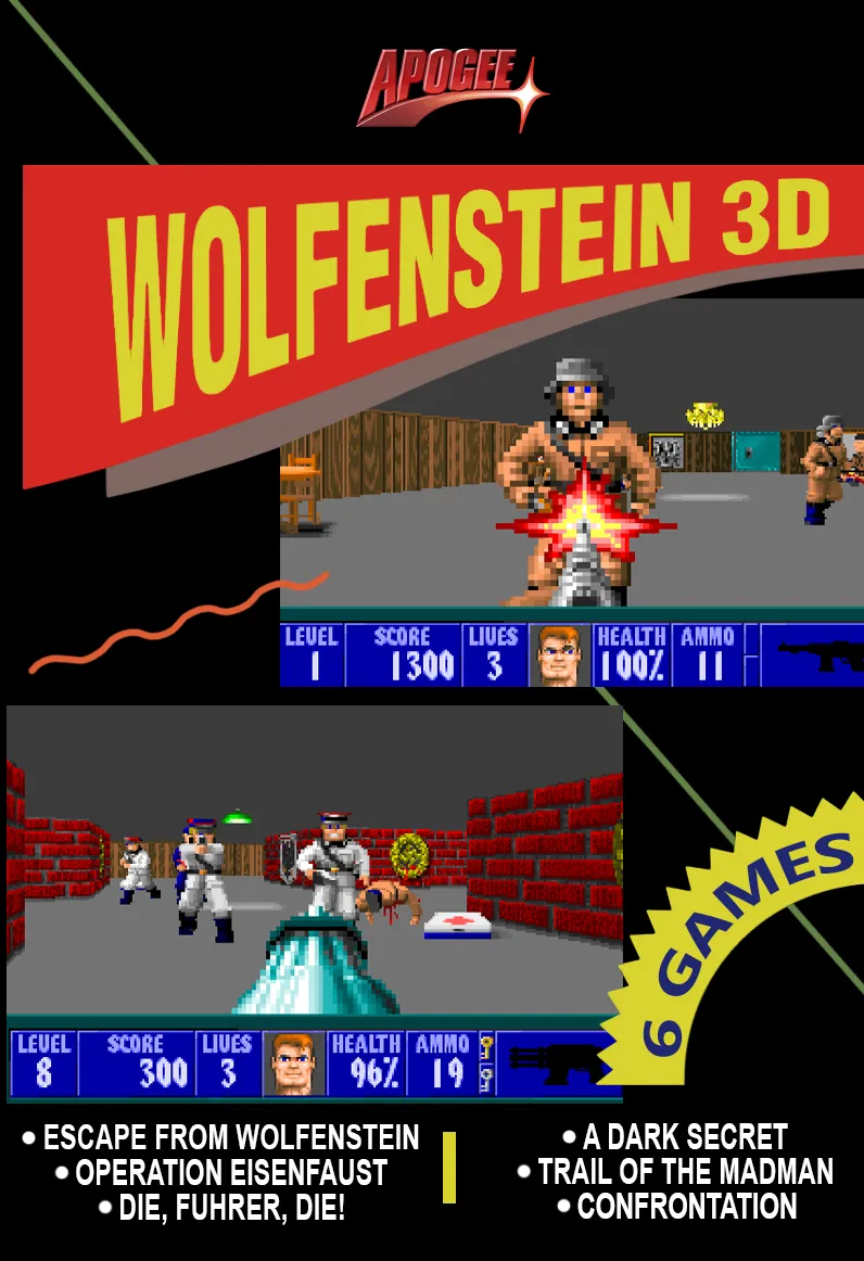 Backdrop artwork for Wolfenstein 3D