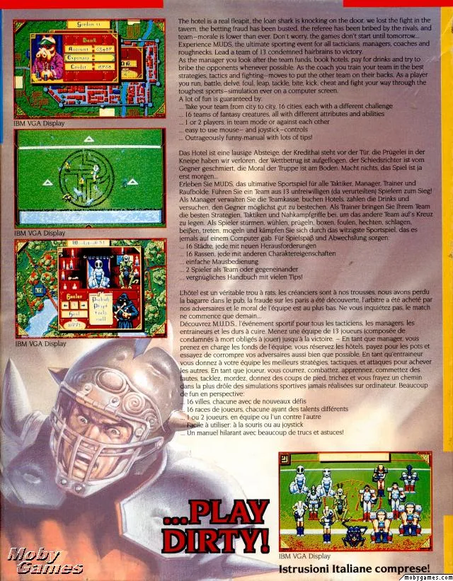 M.U.D.S.: Mean Ugly Dirty Sport box back