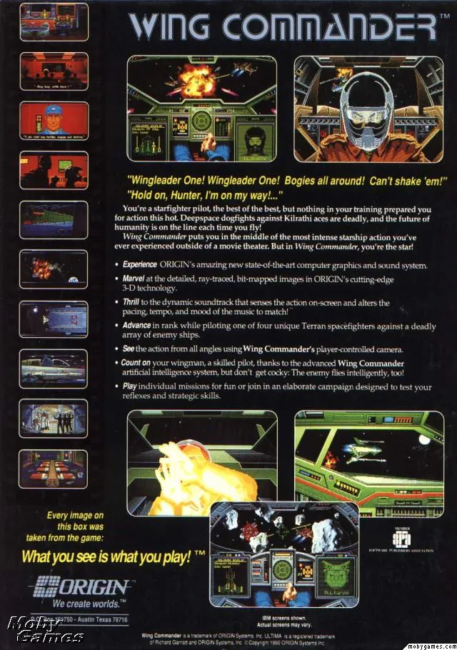 Backdrop artwork for Wing Commander