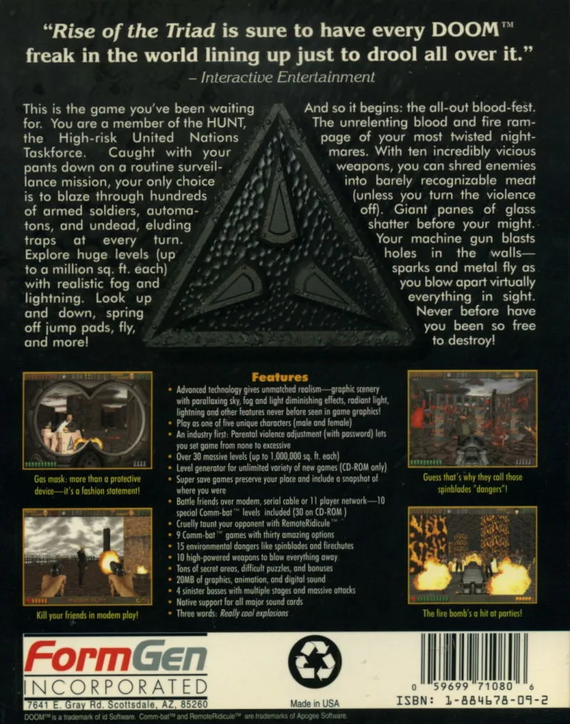 Rise of the Triad: Dark War box back