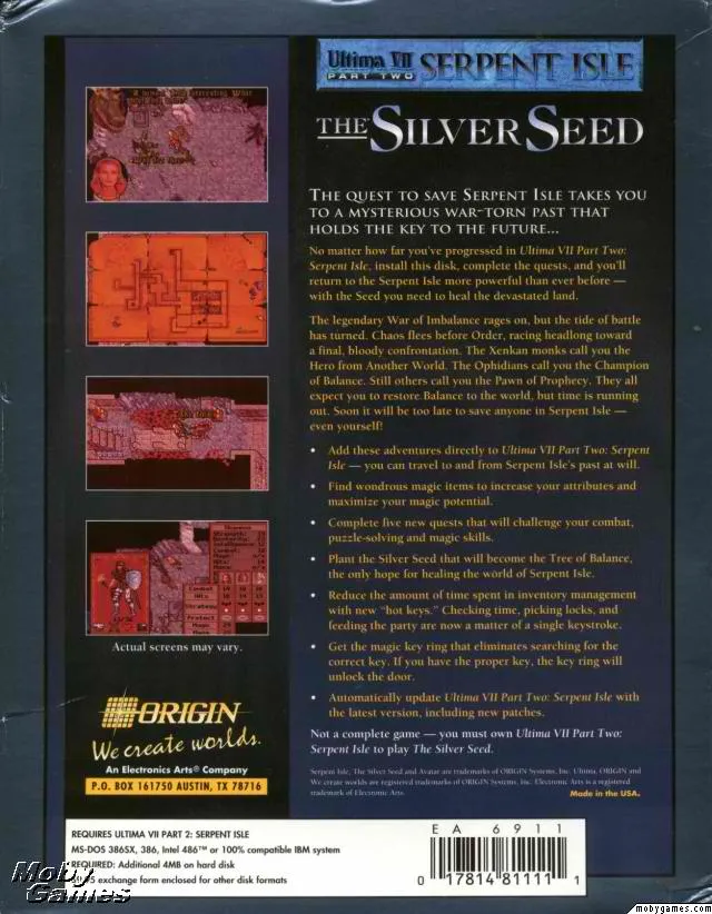 Backdrop artwork for Ultima VII: Part Two: Serpent Isle + The Silver Seed
