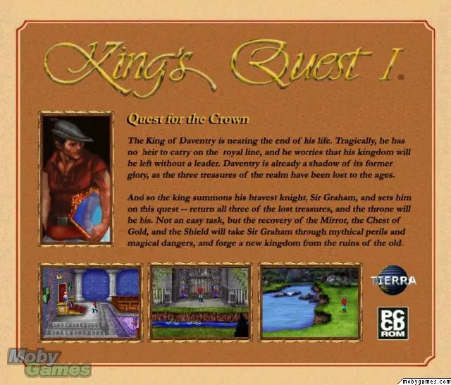 Backdrop artwork for King's Quest I: Quest for the Crown VGA