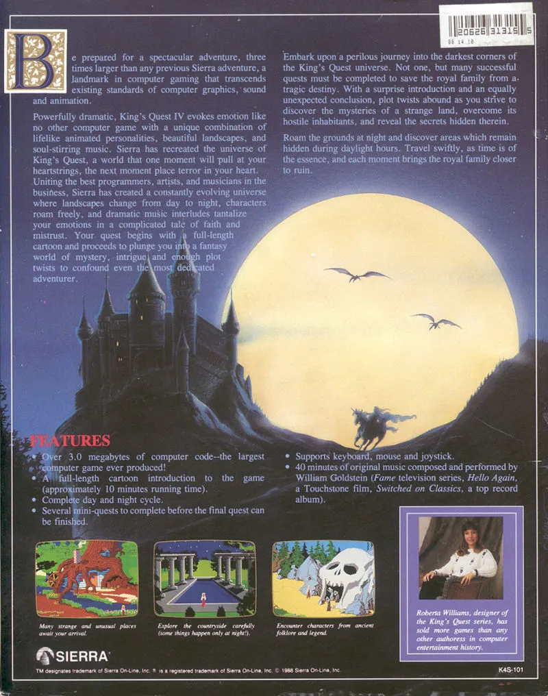 King's Quest IV: The Perils of Rosella box back