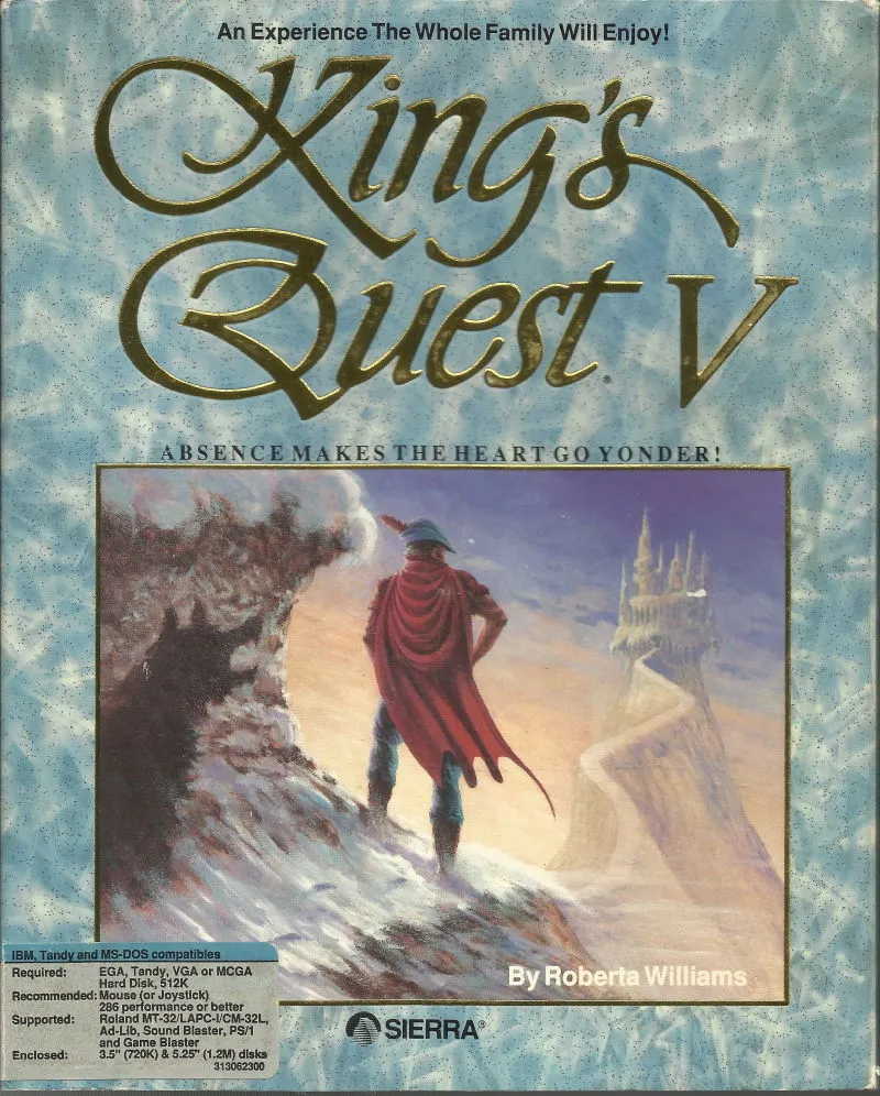 King's Quest V: Absence Makes the Heart Go Yonder! cover art for MS-DOS