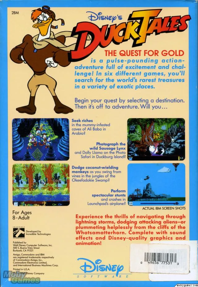 Backdrop artwork for Disney's Duck Tales: The Quest for Gold