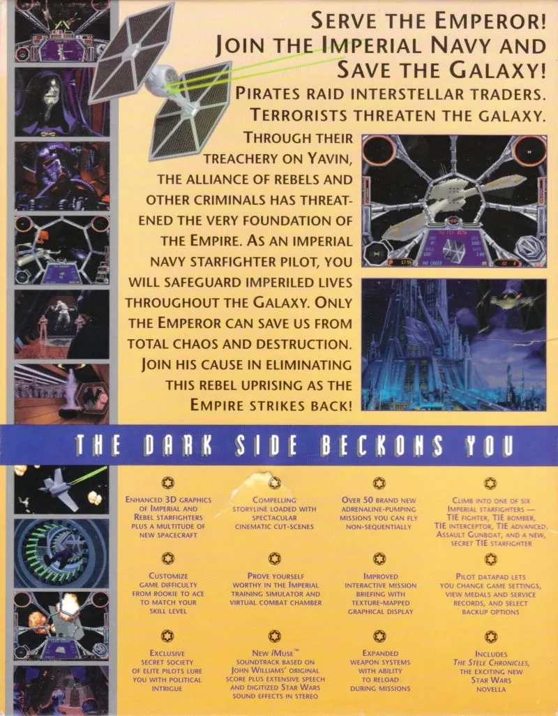 Backdrop artwork for Star Wars: TIE Fighter