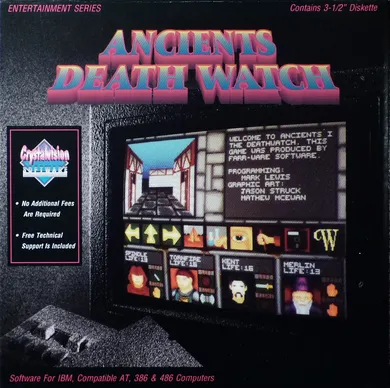 Ancients 1: Deathwatch cover art for MS-DOS
