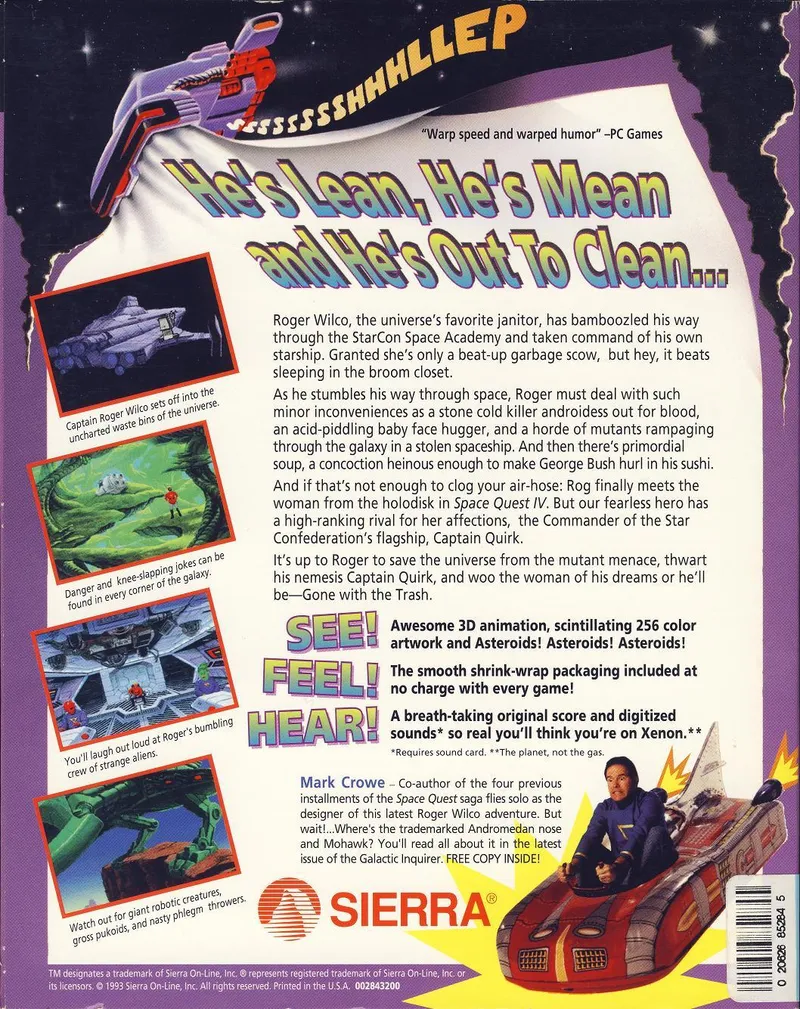 Backdrop artwork for Space Quest V: The Next Mutation