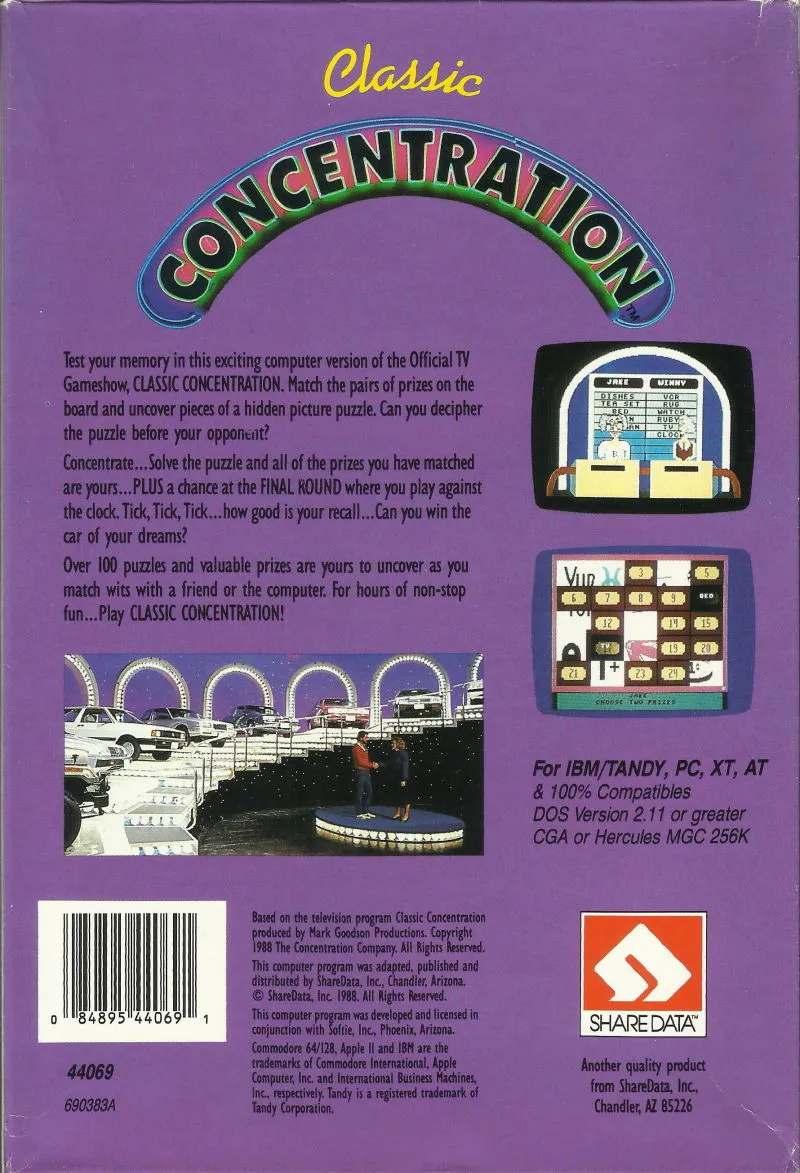 Classic Concentration box back