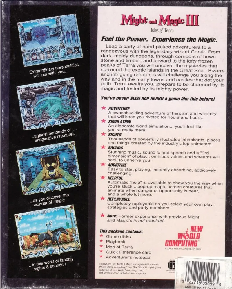 Might and Magic III: Isles of Terra box back