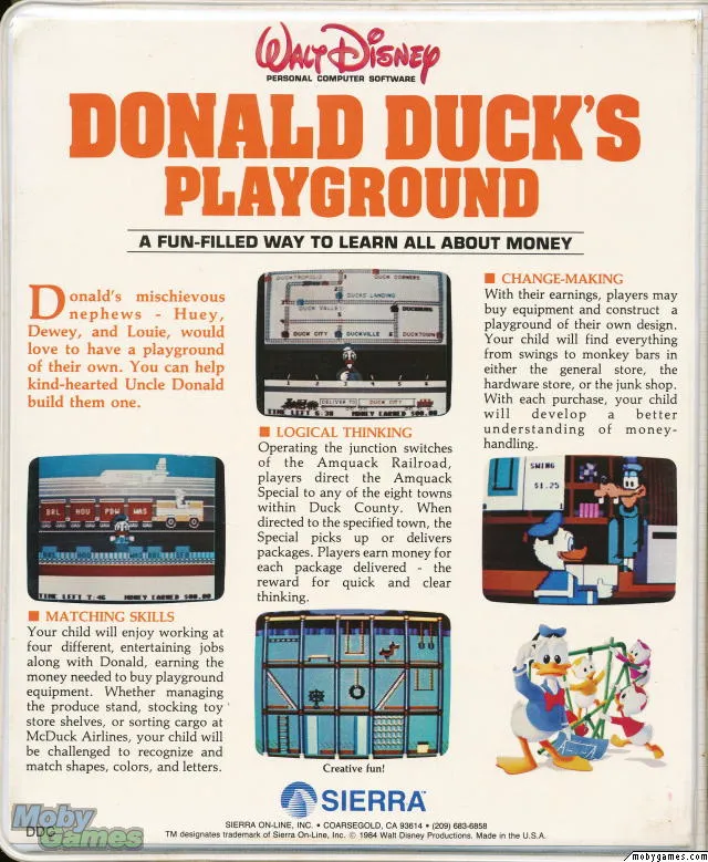 Backdrop artwork for Donal Duck's Playground