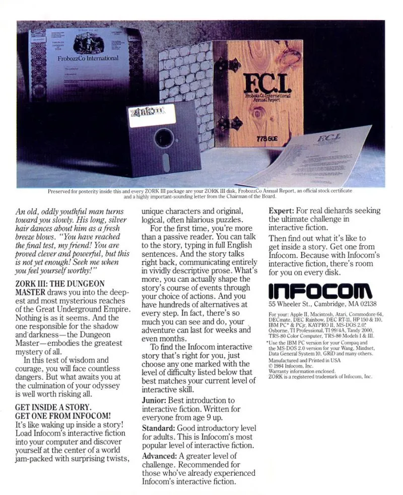 Backdrop artwork for Zork III: The Dungeon Master