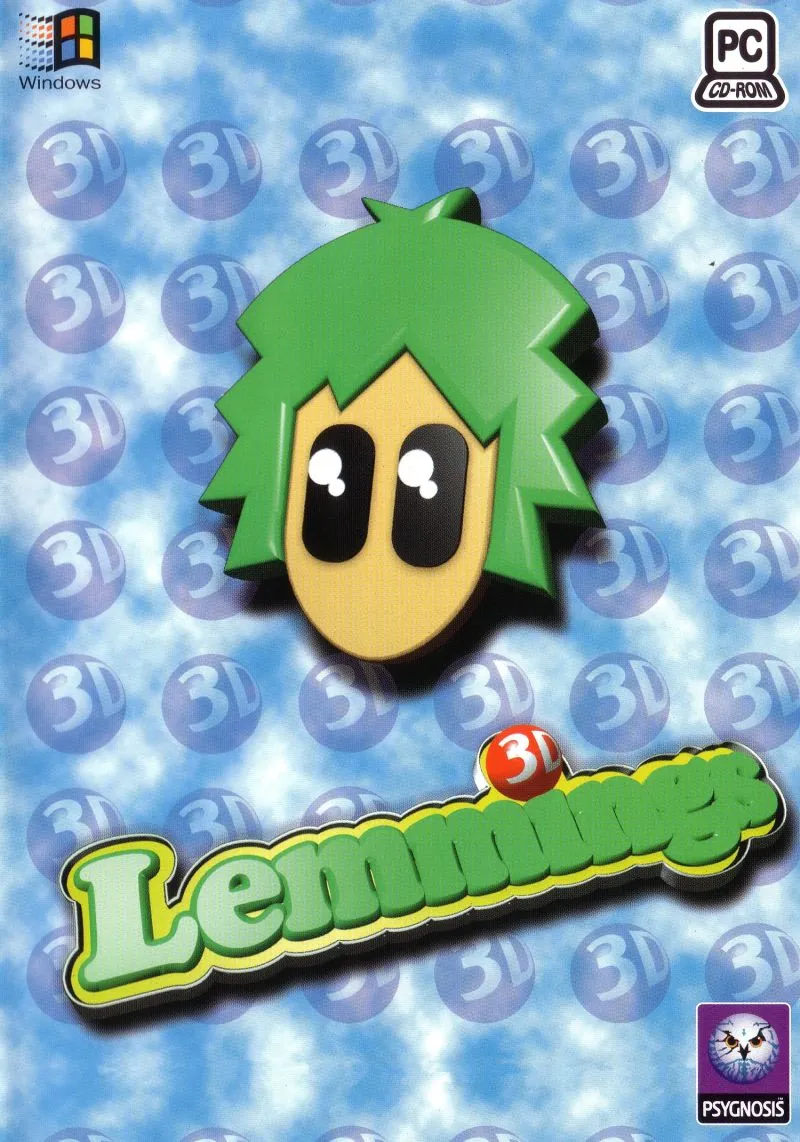 Backdrop artwork for Lemmings 3D