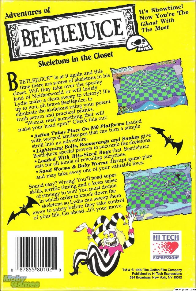 Backdrop artwork for Beetlejuice in: Skeletons in the Closet