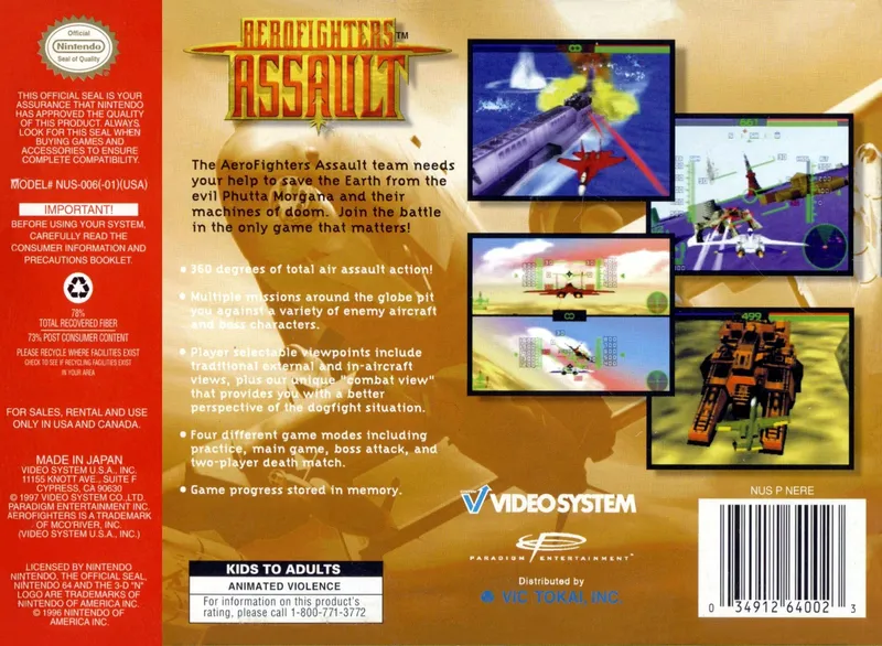 Aerofighters Assault box back