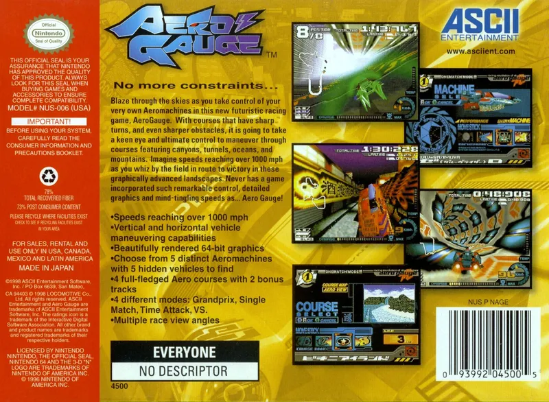 AeroGauge box back