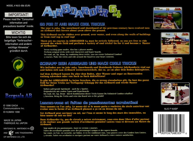 Air Boarder 64 box back