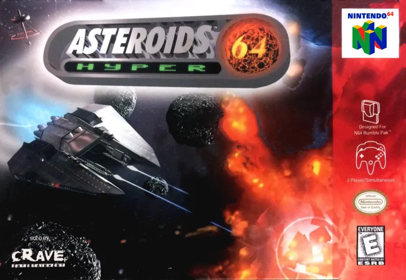 Asteroids Hyper 64 box art